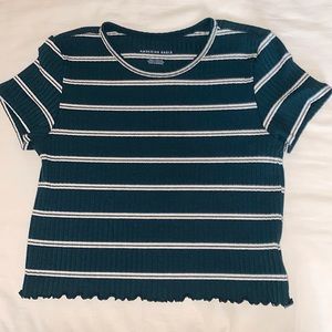 American Eagle Ribbed Lettuce Edge Top